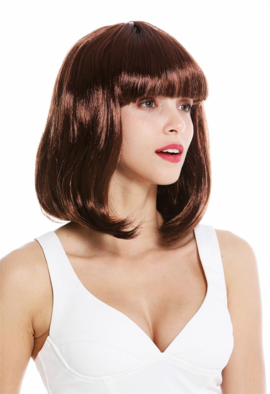 Women S Party Wig Carnival Shoulder Length Long Bob Sleek Fringe