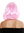 women's party wig carnival shoulder length long bob sleek fringe light pink rose 0073-3-PC28