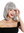 women's party wig carnival shoulder length long bob sleek fringe light grey 0073-3-ZA68E
