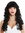 women's party wig carnival Halloween long curls curly voluminous fringe black 0082-ZA103