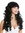 women's party wig carnival Halloween long curls curly voluminous fringe black 0082-ZA103
