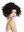 women's party wig carnival Halloween Diva short curly middle parting black 1352-ZA103