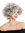 women's party wig carnival Halloween Diva short curly middle parting grey 1352-ZA68R