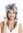 party wig carnival punk mullet rocker wild 80's wave backcombed long black white DH1069-P103TP60