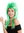 party wig carnival punk mullet rocker wild 80's wave backcombed long green mix DH1069-PC18TPC16
