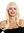 women's quality wig long sleek slightly layered fringe platinum blonde 3268-613
