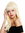 women's quality wig long sleek slightly layered fringe platinum blonde 3268-613
