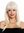 women's quality wig long sleek slightly layered fringe light blonde fair blonde 3268-613B