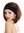 women's party wig headband short sleek 80's retro look mahogany brown GFW948-H-33