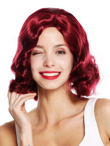 women's quality wig 20's swing jazz Charleston Chicago middle parting waves wavy red GFW1726-39