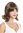 women's quality wig short waved tips 50's 60's retro brown GFW1326-18
