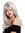 women's quality wig long slightly waved parted grey GFW2247-56