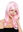 women's quality wig long slightly waved parted light pink rose GFW2247-TF2317