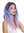 women's quality wig Cosplay long wavy middle parting balayage ombre black blue violet GFW2929-G100