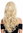 women's quality wig long middle parting waved blonde platinum highlights GFW3499A-613HM270
