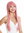 women's quality wig Cosplay long sleek fringe parted pink rose YZF-41062-T2312