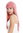 women's quality wig Cosplay long sleek fringe parted pink rose YZF-41062-T2312