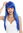 women's quality wig Cosplay long sleek fringe parted blue YZF-41062-T2512