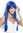 women's quality wig Cosplay long sleek fringe parted blue YZF-41062-T2512