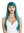 women's quality wig Cosplay long sleek fringe parted dark turquoise green YZF-41062-BD