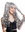 women's quality wig three part removable braids Cosplay grey long curly light grey