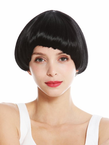 women's quality wig short classic bob voluminous french classy retro black YZF-41060-1