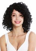 women's quality wig very curly voluminous Caribbean Latina corkscrew curls black YZF-7283A-1