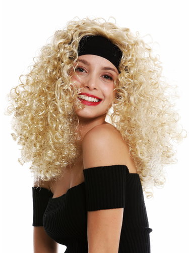 women's party wig carnival headband long curly voluminous blonde LM-153-ZA89/ZA88