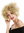 women's party wig carnival Halloween Diva short curly middle parting blonde 1352-ZA89