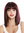VK-10-99J quality women's wig short shoulder length long bob sleek Cleopatra fringe Bordeaux red