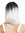 VK-2-60YS1B quality women's wig shoulder length sleek fringe vamp ombre mix black light grey