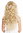 VK-27-24BT613 quality women's wig with headband long curly curls voluminous blonde highlights