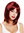 VK-28-39T350 quality wig layered sleek waved tips signal red bright red copper red highlights