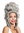 VK-38-51 quality wig theatre cosplay baroque Pompadour Marie Antionette countess noble woman grey