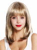VK-39 quality wig shoulder length sleek fringe blonde mix dark blonde light blonde highlighted