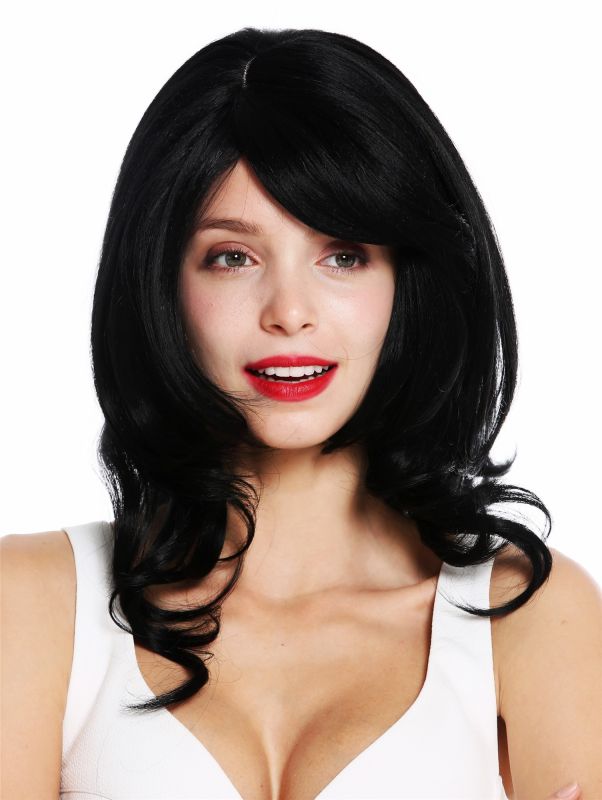 black voluminous wig