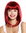 VK-49-139 quality women's wig shoulder length sleek long bob fringe red bright red