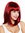 VK-49-139 quality women's wig shoulder length sleek long bob fringe red bright red