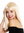 VK-5-762 quality women's wig shoulder length sleek long fringe parted light blonde mix