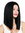 VK-51-1B quality women's wig shoulder length sleek blunt cut middle parting black