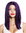 VK-51-4SPBLUE quality women's wig shoulder length sleek blunt cut middle parting violet brown