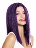 VK-51-4SPBLUE quality women's wig shoulder length sleek blunt cut middle parting violet brown