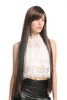 VK-7-12SP8 quality women's wig very long sleek mix of brown nuances