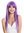 VK-8-F11-60 quality women's wig long sleek long fringe blonde parted purple white highlights