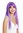 VK-8-F11-60 quality women's wig long sleek long fringe blonde parted purple white highlights