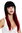 8954-39R1 women's quality wig long sleek fringe balayage ombre mix black red