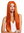K9293L-35 women's quality wig very long sleek middle parting orange red