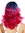 ZM-1899-colorful women's quality wig extravagant wild layered highlights blue red cosplay colourful