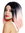 ZM-1769-T2335R1B women's quality wig short sleek long bob middle parting ombre black light pink