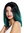 ZM-1769-BDR1B women's quality wig short sleek long bob middle parting ombre black green